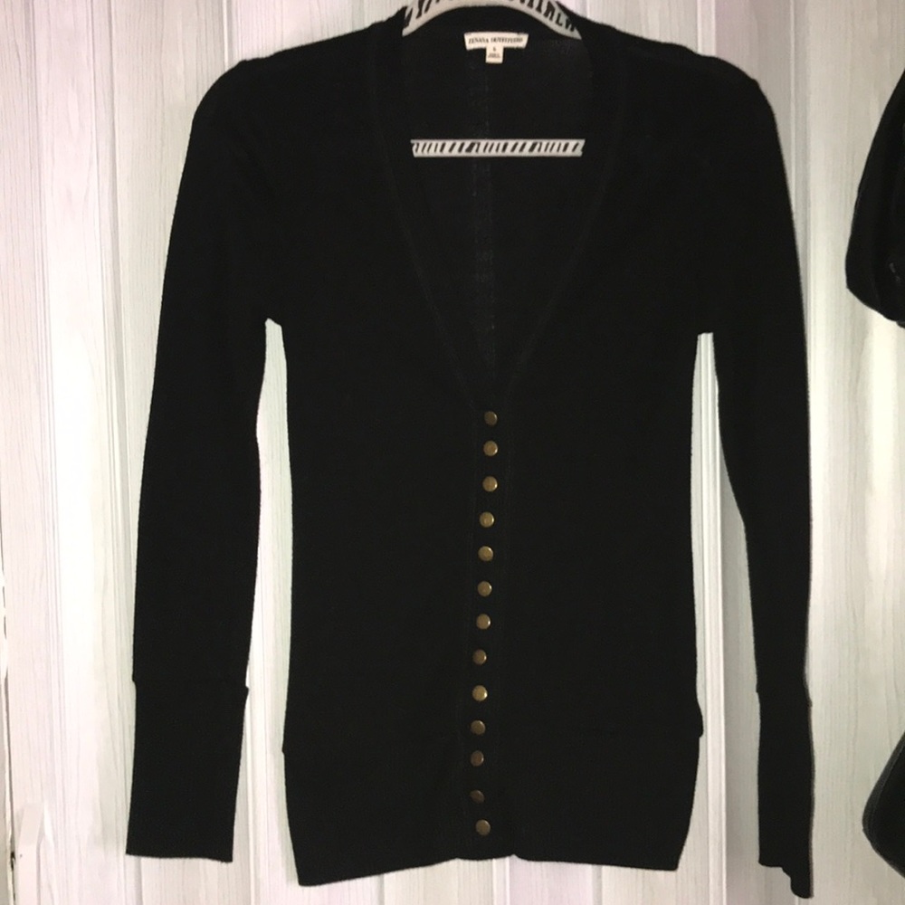 Button up black cartigan